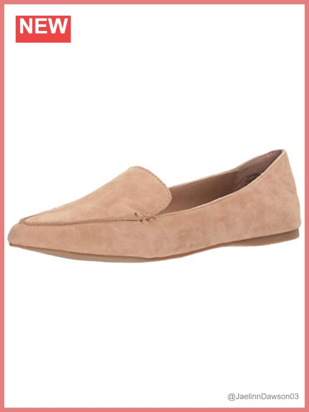 Pointed Toe Flat Loafers for Women – Leather Suede Fabric – Pull On –
